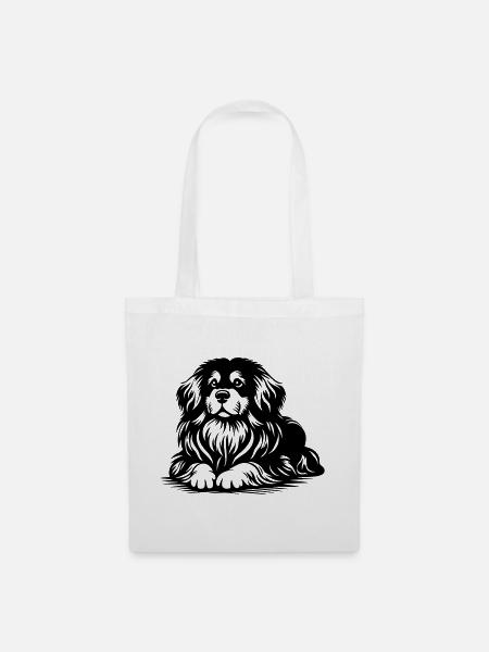 Tibet Spaniel - Stoffbeutel - Weiß
