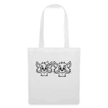 Two Cats Couple 2 Romantic Couple in Love - Tote Bag - white - Front