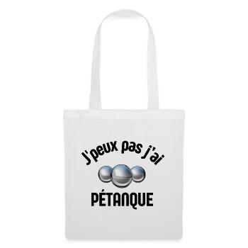 pétanque, fan de pétanque, bouliste - Sac en tissu - blanc - Devant