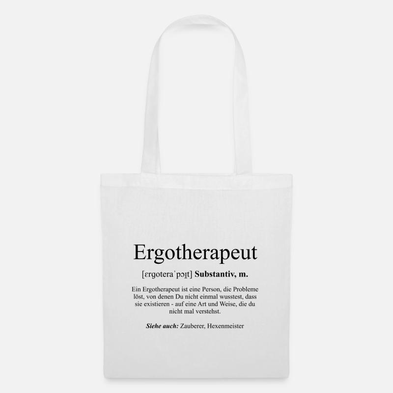 Ergotherapeut Wortdefinition - Stoffbeutel - Weiß