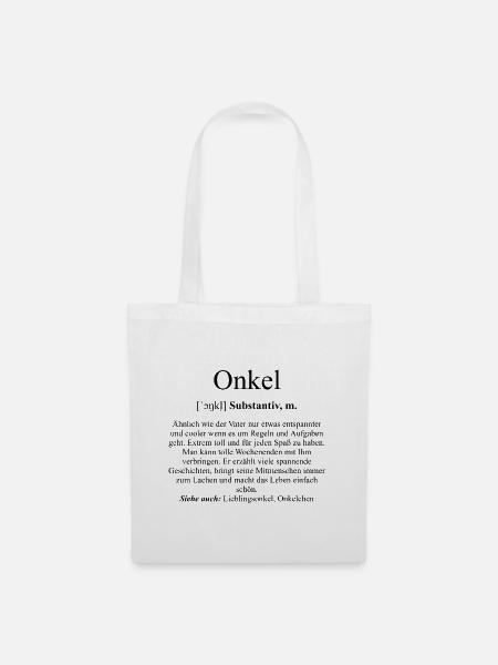 Onkel Definition Dictionary - Stoffbeutel - Weiß