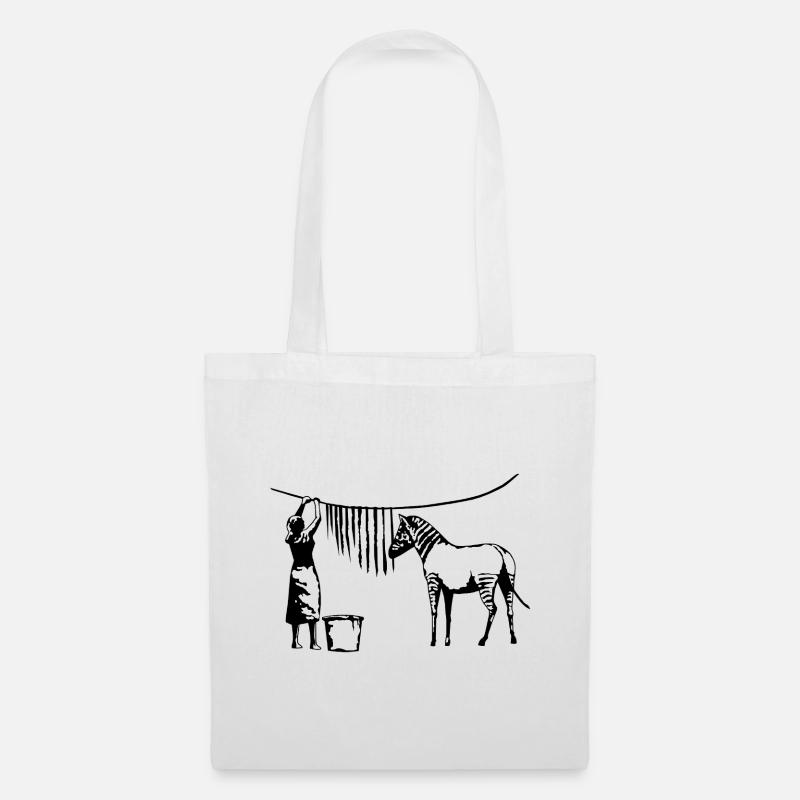 Funny Zebra Stripes - Tote Bag - white