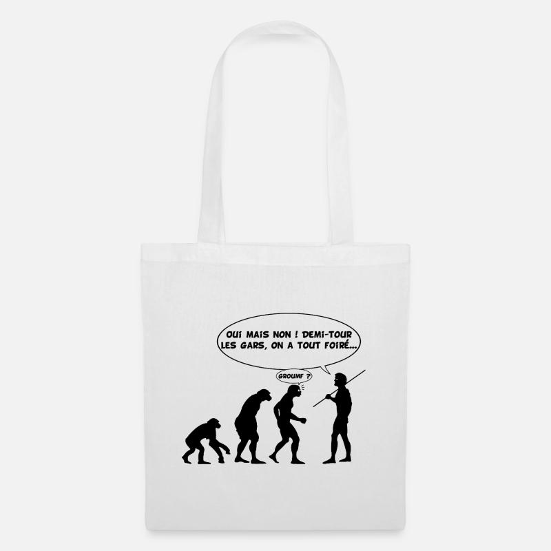 Evolution error (black) - Tote Bag - white