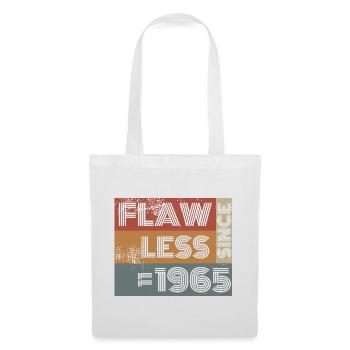 60e anniversaire Sans défaut depuis 11/1965 - Sac en tissu - blanc - Devant