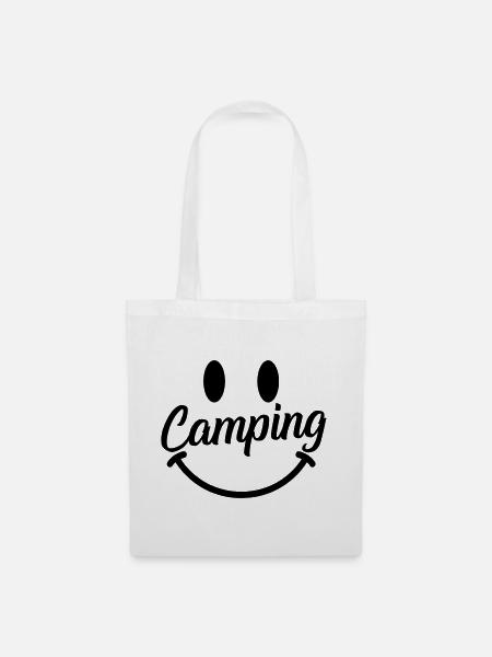 Camping smile - Stoffbeutel - Weiß