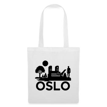 oslo silhouette wahrzeichen - Stoffbeutel - Weiß - Vorne