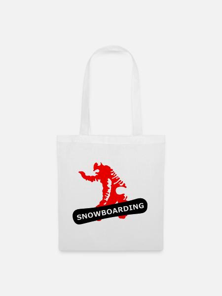Snowboarding - Stoffbeutel - Weiß