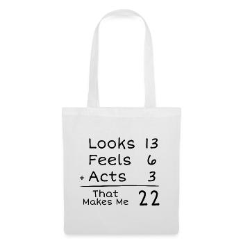 22 ans Anniversaire Humoristique | 22e Anniversair - Sac en tissu - blanc - Devant
