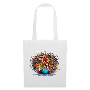 Cheering crowds on boat - Tote Bag - white - Front