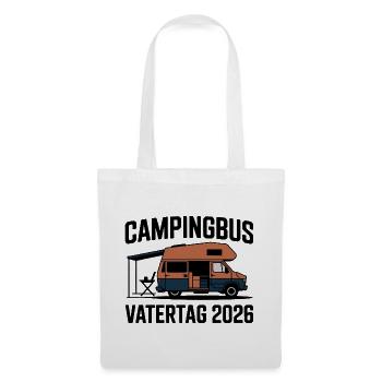 Campingbus Papa Vatertag Geschenk 2026 - Stoffbeutel - Weiß - Vorne
