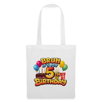 5. Geburtstag Hemd 5. Geburtstag Hemd Mädchen Boy Bir - Stoffbeutel - Weiß - Vorne