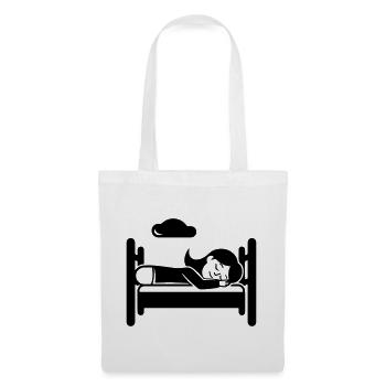 Fatigué endormi - Sac en tissu - blanc - Devant