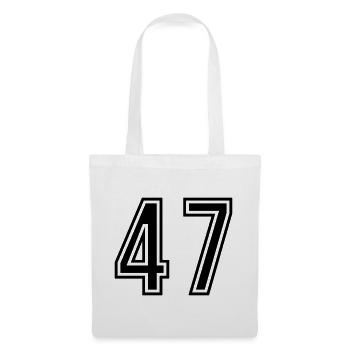 47 Zahl symbol - Stoffbeutel - Weiß - Vorne