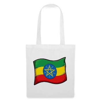 Ethiopian flag with star - Tote Bag - white - Front