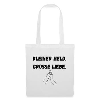 Kleiner Held. Grosse Liebe - Stoffbeutel - Weiß - Vorne