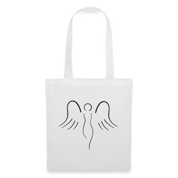 angel curvy black - Stoffbeutel - Weiß - Vorne