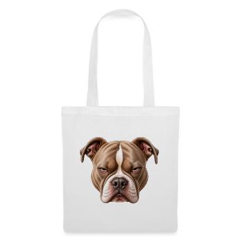 Statement bulldog Kopf  - Stoffbeutel - Weiß - Vorne