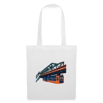 Wuppertaler Schwebebahn Risograph - Stoffbeutel - Weiß - Vorne
