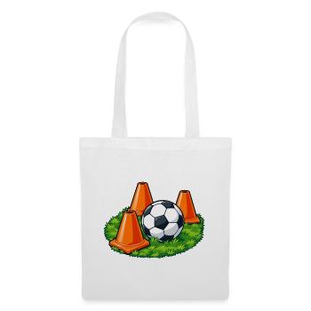 Fußball-Trainingskegel - Stoffbeutel - Weiß - Vorne