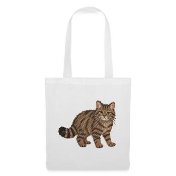 Europäische Wildkatze - Stoffbeutel - Weiß - Vorne