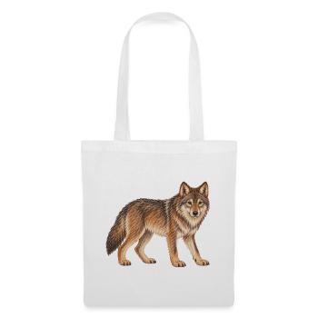 Wolf - Stoffbeutel - Weiß - Vorne