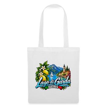 Lago di Garda – Italien, See & Dolce Vita - Stoffbeutel - Weiß - Vorne