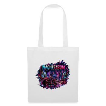 Nachtstrom Neon City - Stoffbeutel - Weiß - Vorne
