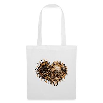 Chaos & Glanz Herzgold Fusion - Stoffbeutel - Weiß - Vorne