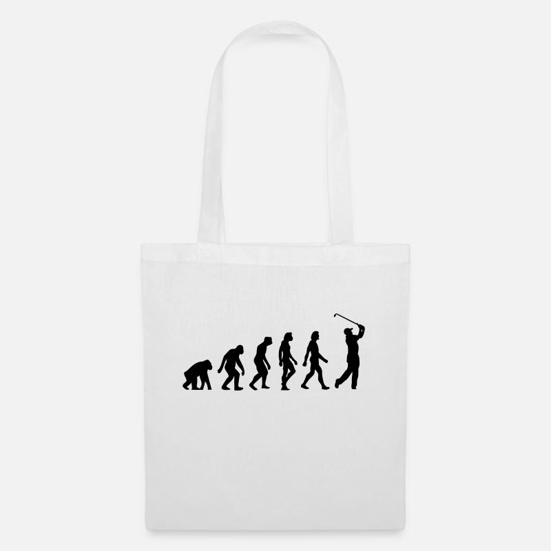 The Evolution of Golf - Tote Bag - white