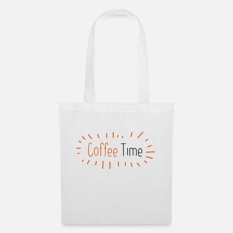Coffee Time Shirt Geschenk, Geschenkidee - Stoffbeutel - Weiß