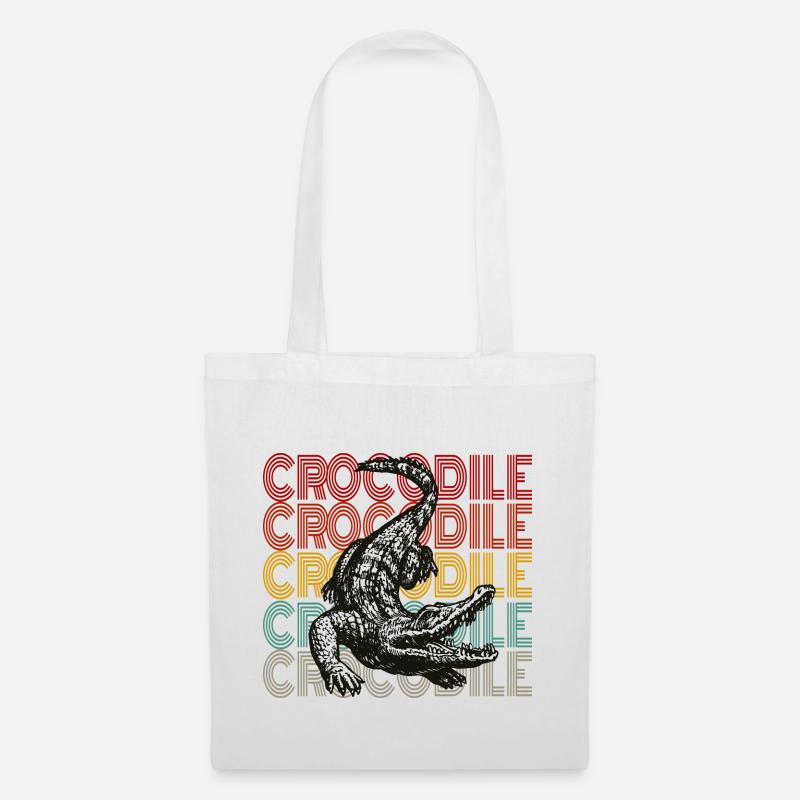 crocodile - Sac en tissu - blanc