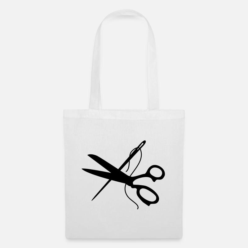 ciseaux - Sac en tissu - blanc