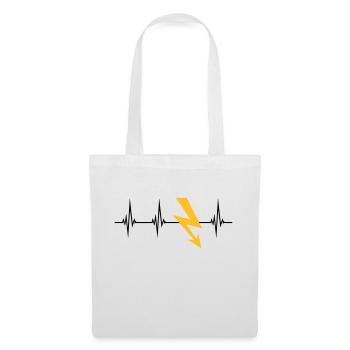 courant puls puls puls puls pulse fréquence électrique blitz en - Sac en tissu - blanc - Devant