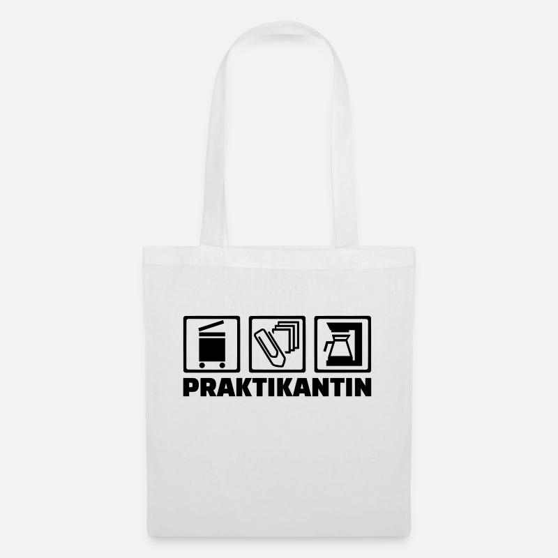 Praktikantin - Stoffbeutel - Weiß