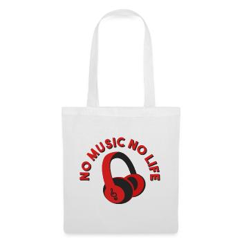NO MUSIC NO LIFE - Sac en tissu - blanc - Devant