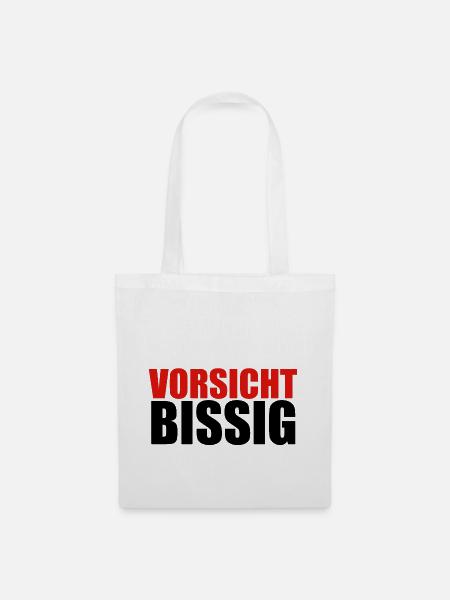 vorsicht bissig - Stoffbeutel - Weiß