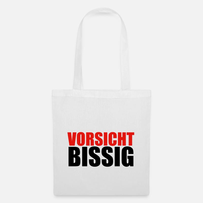 vorsicht bissig - Stoffbeutel - Weiß