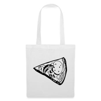 Pizza Slice Pärchen Valentinstag Essen Love - Stoffbeutel - Weiß - Vorne