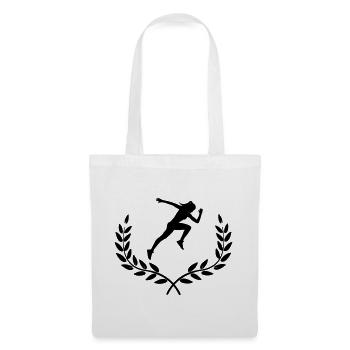 Sprinter in laurel decoration - Tote Bag - white - Front