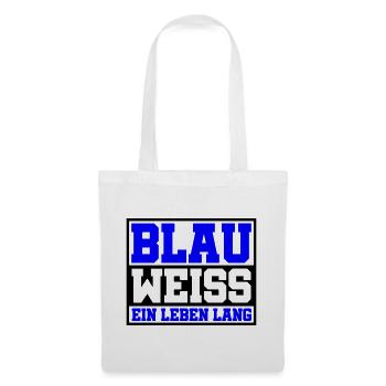 Blau Weiss ein Leben Lang | Farben änderbar - Stoffbeutel - Weiß - Vorne