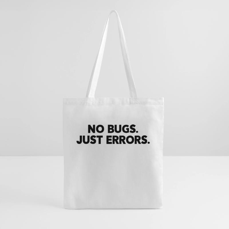 No Bugs Just Errors Coder Programmer Nerd Software Stoffbeutel