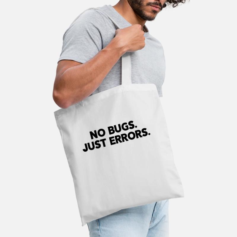 No Bugs Just Errors Coder Programmer Nerd Software Stoffbeutel