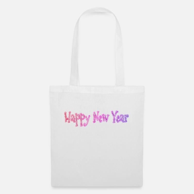 Happy New Year - Stoffbeutel - Weiß