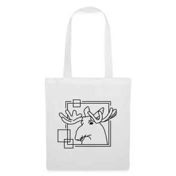 Orignal en forme géométrique - Conception d’art au trait - Sac en tissu - blanc - Devant