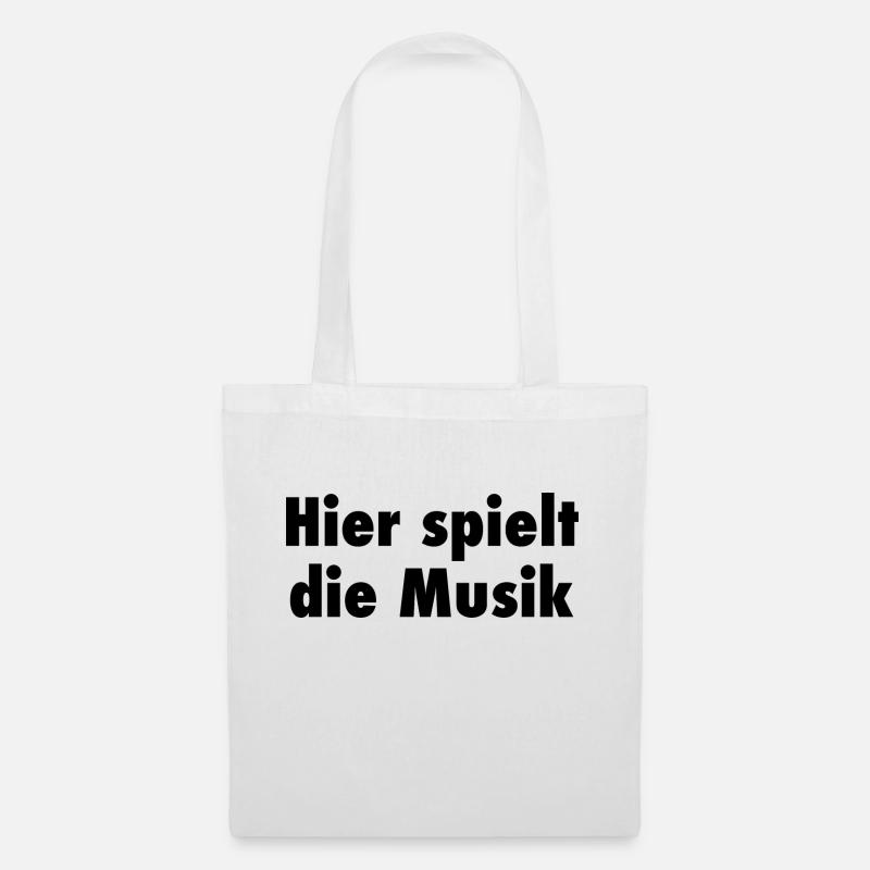 Hier spielt die Musik - Stoffbeutel - Weiß