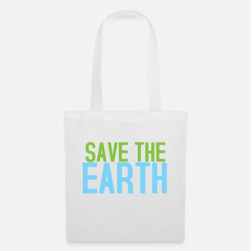 Save The Earth - Stoffbeutel - Weiß