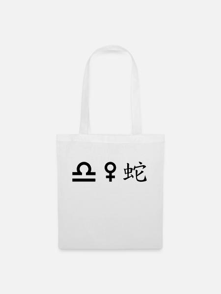 Libra Venus Snake - Tote Bag - white