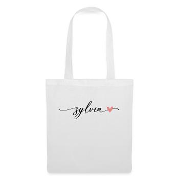 Sylvia Name Calligraphy Font - Tote Bag - white - Front