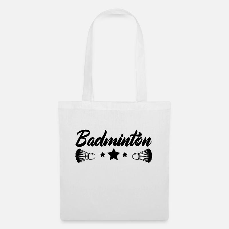 badminton - Stoffbeutel - Weiß