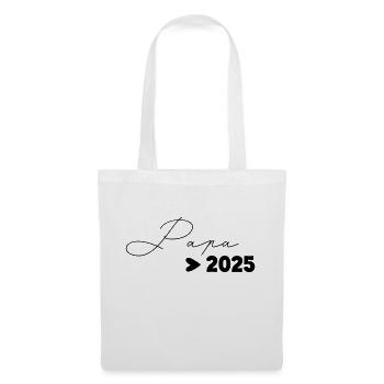 Papa 2025 - Stoffbeutel - Weiß - Vorne